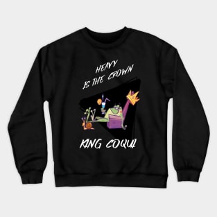 Puerto Rico King Coqui Frog Crewneck Sweatshirt